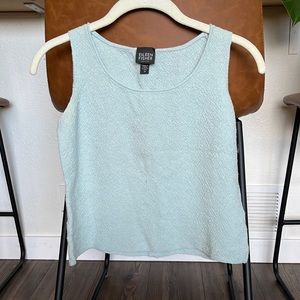 Wool light blue woven Eileen Fisher tank top PP